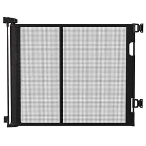 Colbabe 120 inches Extra Wide Baby Gate, 34 inches Tall Retractable Pet Gate for Large Openings, Hallways, Room Dividers, Mesh Safety Barrier for Indoor Outdoor Use, Black