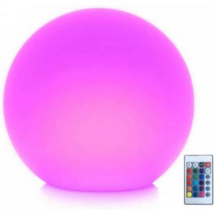 Borelor LED Ball Light, 8-Inch Rechargeable & Remote Control Globe Lights 16 RGB Colors Changing Indoor/Outdoor Night Light for Home/Party/Lawn/Desk Decoration