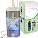 Tpsofy Electric Makeup Brush Cleaner Machine, Ultimate Efficient Automatic Cleaner for All Types of Makeup Brushes- Black