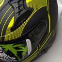 HAX Full Face Motorcycle Helmet with Dual Rear Wing and Pinlock Ready DOT Approved - Lightweight and Durable Motorbike Street Bike Helmet for Adults (Impulse Blade Yellow,XL)