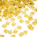 WILLBOND Gold 50th Confetti, 50th Number Birthday Confetti, Wedding Birthday Anniversary Party Table Decorations
