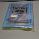 Resurhang 20 Pcs Horizontal Job Ticket Holders 8.5x11, 3 Rings Dry Erase Pocket Sleeves Work Order Plastic Sleeves Landscape Shop Ticket Holders for Classroom Office School Document, Clear (Colorful)