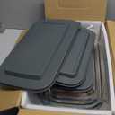 6-Piece Deep Glass Baking Dish Set with Plastic lids,Rectangular Glass Bakeware Set with Lids, Baking Pans for Lasagna, Leftovers, Cooking, Kitchen, Freezer-to-Oven and Dishwasher, Gray