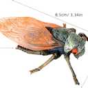 ibasenice 2pcs Realistic Cicada Insect Model Toys for Kids, Lifelike Simulation Cicadas Figures for Insect Theme Party, Home Decoration, Educational Play, 3.34 * 2.75 * 1.18inch