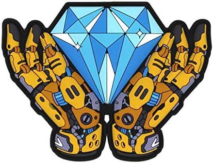 Diamond Hands HODL Crypto PVC Patch, Pack of 2