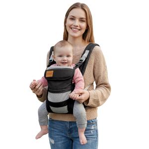 Baby Carrier Newborn to Toddler(8-30lbs), Toddler Carrier with Adjustable Shoulder Strap, Baby Holder Carrier with Breathable Mesh Fabric, Black