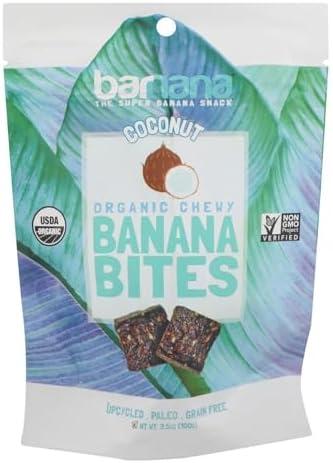 Set of 2 Pack, Barnana Organic Chewy Banana Bites - Coconut - 3.5 Ounce - Delicious Barnana Potassium Rich Banana Snacks - Lunch Dinner Sports Hiking Natural Snack - Whole 30, Paleo, Vegan, 03/17/2025 