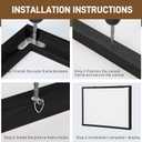 Canvas Floating Frame, Canvas Frame 0.75 inches deep Floater for Canvas Panel Oil Painting Wall Art Prints (Black, 15.7x23.6)