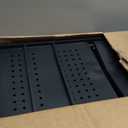 VEVOR 3-Tier Foldable Storage Shelf, 30W x 13D x 36H Inch Folding Metal Rack Shelving Unit, No Assembly Organizer Shelf with 5 Wheels & 4 Hooks for Pantry, Kitchen, Garage, Basement, Black