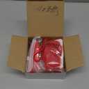 Jecery 3 Pcs Chinese New Year Outfit Set for Girl Red Chinese Dress Traditional Qipao Chinese Style Pom Hairpins Red String Bracelet (2T-3T)