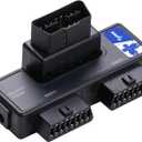 OBDII Splitter with Rotatable Male Port, bbfly-B33 1 Male Splitter to 2 Female J1962 Adapter (1 Pack)