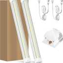ONLYLUX LED Shop Lights, LED Tube Light 25W 6000K, Garage Lighting, Super Bright, Under Cabinet Lighting, Linkable with Plug Shop Lights for Garage Workbench Workshop Basement (2 Pack)