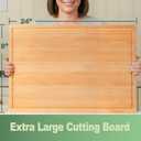 Allsum 24x18" Extra Large Bamboo Cutting Boards for Kitchen, XXL Wood Charcuterie Boards Cheese Serving Tray with Side Handles and Juice Grooves, Solid Durable Reversible