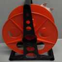 Woods Extension Cord Storage Reel - Holds Up to 150 Feet of 16/3 or 125 Feet of 14/3 Gauge Cord - Tangle-Free Design for Indoor or Outdoor Use - Side-Mounted Crank - Red & Black