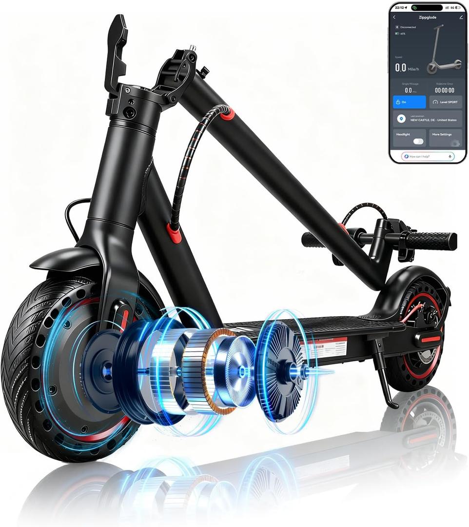 Electric Scooter for Adults & Teens, 350W brushless Motor
19 MPH & 3 speed modes, 14-19 mile range, 265 lbs capacity, UL2272 certified, foldable, smart app