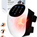 Knee Massager, 3-in-1 Cordless Portable Heated Knee Brace with Red Light Therapy, 3 Vibration Modes and 3 Heating Levels, Adjustable Straps for Grandma & Grandpa, White