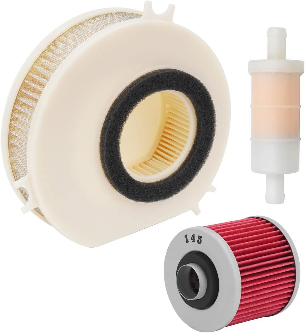 Air Filter 5EL-14451-00 & Oil Filter & Fuel Filter Cleaner Compatible with Yamaha V Star 1100 XVS1100 XVS 1100 Midnight Custom 2007 2008 2009 / V Star XVS1100 XVS 1100 Custom 2000-2009 XuLong