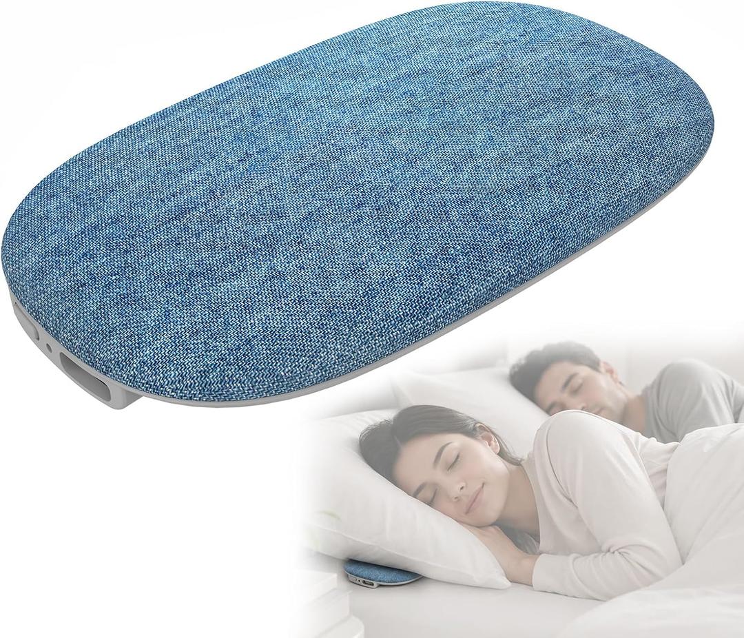 Under Pillow Bone Conduction Speakers, FFNIXOO Sleep Sound Machine with Built-in White Noise, Pillow Speakers for Sleeping Wireless Streaming, Private Side Sleeper Speaker (Blue)