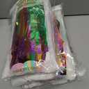 4 x 2 Pack 3.2ft x 9.8ft Rainbow Colored Pride Flag Metallic Foil Fringe Curtain, 6 Colors Multicolored Tinsel Curtains Streamers Party Photo Booth Props Backdrop for Gay Pride Month LGBTQ+ Decorations