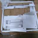 Makeup Vanity Desk with Mirror and Lights, Vanity Table with 5 Drawers, Vanity Set with Stool and Removable Side Storage Cabinet for Bedroom, White & Gold