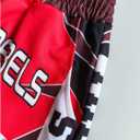 WDIRARA Men's Skull Graphic Shorts Workout Athletic Drawstring Waist Gym Shorts Streetwear (Large, Red)