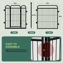 Gardner Pet Dog Playpens, 40" H 8 Panels Dog Pen Outdoor/Indoor Dog Fence Exercise Pen for Small/Medium/Large Dogs, Foldable Pet Play Yard Gate with Gravity Automatic Lock, Pet Playpen, Black