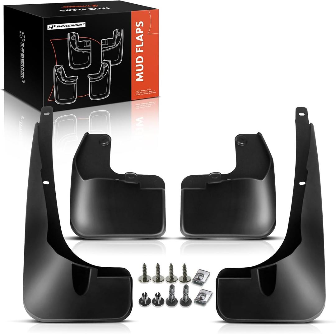 A-Premium Mud Flaps Compatible with Toyota RAV4 2016 2017 2018 Sport Utility, No Drilling Required Mud Guards with Hardware Accessories, Set of 4 Front and Rear