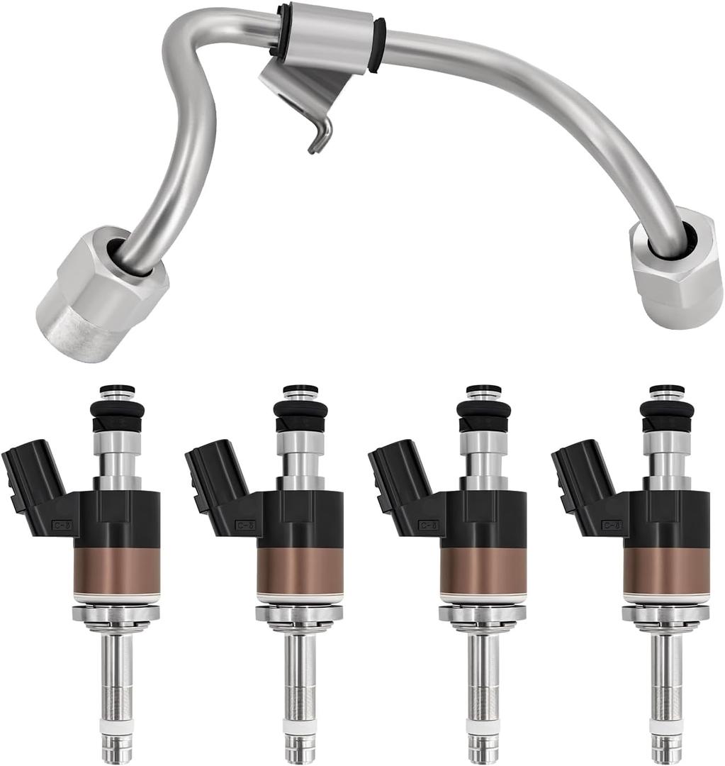 06160-5PA-305 Fuel Injectors line Kit Compatible with Honda Civic Si 2017-2020 Fit for CR-V 2017-2021 For Accord 2018-2021 L4 1.5L Turbo # 16010-5PA-305