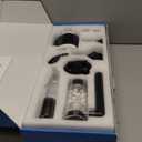 AQQA DC Fish Tank Cleaner, Electric Aquarium Water Changer with 6-in-1 Cleaning Heads & 3-Stage Filter Cup  Stainless Steel Handle Gravel Vacuum for Fish & Turtle Tanks, Adjustable Flow 34W 600GPH