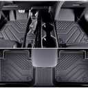 Floor Mats for Toyota Camry 2018-2022 2023 2024 (Not for Hybrid or AWD), All Weather Protection Custom Floor Mats Trunk Cargo and Car Windshield Cover Set Car Accessories,Car Floor Liners Set