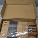 Astercook Deep-Carbonized Bamboo Cutting Boards for Kitchen with Wood Storage Stand, Reversible Charcuterie & Chopping Boards with Juice Grooves and Easy-Grip Handles, Knife-Friendly, Kitchen Gift