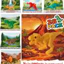 Swooflia 28 Pack Dinosaur Erasers Valentines Day Cards for Kids School Classroom Gifts-Mini Dinosaur, Valentine Exchange Stationery Gift Set for Kindergarten, 1st Grade Class