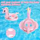New Baby Swimming Pool Floats for Toddler Kids 8-48 Months Under 44lb, Inflatable Swim Ring Water Raft with Seat for Summer Beach Outdoor Children Infant Bath Toys