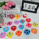 20 Pcs Bulk Mini Pop Cute Heart Shape Fidget Bubble Keychain，20 Greeting Cards and for Kids Boyfriend Girlfriend Valentine's Day Party Favors Birthday Supplies Classroom Student Gifts