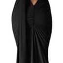 Women's Sexy One Shoulder Backless Maxi Dress Elegant Ruched O Ring Sleeveless Evening Dress Long Gown Cocktail Dress S