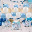 12 Sets Elephant Baby Shower Balloon Stand Kit for Table It's a Boy Baby Shower with Balloon Decoration for Elephant Theme Gender Reveal Birthday Party Table Decorations Supplies