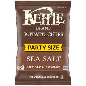 Kettle Brand Potato Chips, Sea Salt Kettle Chips, Party Size, 13 Oz (EXP 12/12/26)