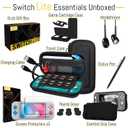 Orzly Switch Lite Accessories Bundle - Case & Screen Protector for Nintendo Switch Lite Console, USB Cable, Games Holder, Comfort Grip Case, Headphones, Thumb-Grip Pack & More (Orzly Gift Pack)