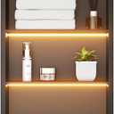 12" x 30" Black Stainless Steel Shower Niche with LED Lights