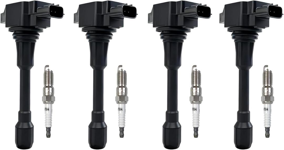 Set of 4 UF549 Ignition Coils & 9029 Iridium Spark Plug Compatible with 2007-2019 Nissan Altima Versa Sentra Rogue Cube NV200 Pathfinder Infiniti FX50 M56 QX60 QX70 C169, DILKA6RA11