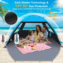 Gorich Beach Tent Sun Shelter for 8 Person with UPF 50 UV Protection, Lightweight & Easy Setup Beach Shade Canopy, Portable Beach Shade Tent Beach Cabana