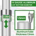 Telescoping Flag Pole for Outside House, 20 FT Heavy Duty 45K PSI & 95 HBW Hard Aerospace Aluminum Flagpole Kit, Unbending Telescopic Outdoor In-Ground Flag Poles with 3x5 American Flag for Yard