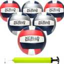 Excello Sports Volleyball with Pump Navy/Silver, Navy/Red (Pack of 12)