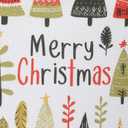 OWENIE Christmas Tree Placemats Set of 4 for Kitchen Table, Waterproof & Washable Print Xmas Pine Trees Textured Fabric Mats for Festive Holiday Winter Snowy Decor, 13W x 19L