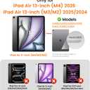 PandaShield 2-Pack iPad Air 13 Inch Screen Protector for M4/M3/M2 (2026-2024), with Easy-Install Box, 9H+ Military Grade Shatterproof Tempered Glass, Apple Pencil Pro Compatible, Bubble Free,HD Clarity
