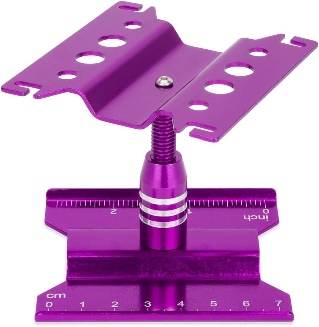Aluminum Repair Station Work Stand Assembly Platform 360 Degree Rotating for 1/16 1/18 1/24 RC Crawler Axial SCX24 Traxxas TRX4M (Purple)