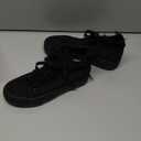 Obtaom High Top Platform Sneakers Women Mid Calf Play Canvas Shoes Washed Platform Skate Skateboard Shoe Casual Canvas Fashion Sneakers (7, Black Monochrome)