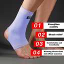 SPOTBRACE Ankle Brace Compression Sleeve(2 PACK),Breathable Ankle Support For Men Women, Foot Compression Sock for Swelling, Plantar Fasciitis, Sprain, M