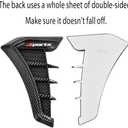 Air Flow Intake Hole Grille Universal Car Fender Side Vents, Side Marker Air Wing Vent Trim Cover  Fender Decorative SpoilerThe Whole Back is Double-Sided Glue (Carbon Fiber Black)