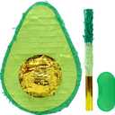 Cinco De Mayo Avocado Pinata for Kids Birthday Party,(15 x 10.75 in.) for Fun Fiesta Taco Party Supplies, Mexican Theme Decoration, Carnivals Festivals, Taco Tuesday Event